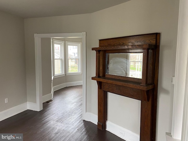 interior space featuring dark hardwood / wood-style floors