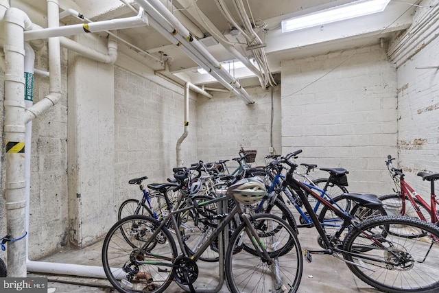 garage featuring bike storage