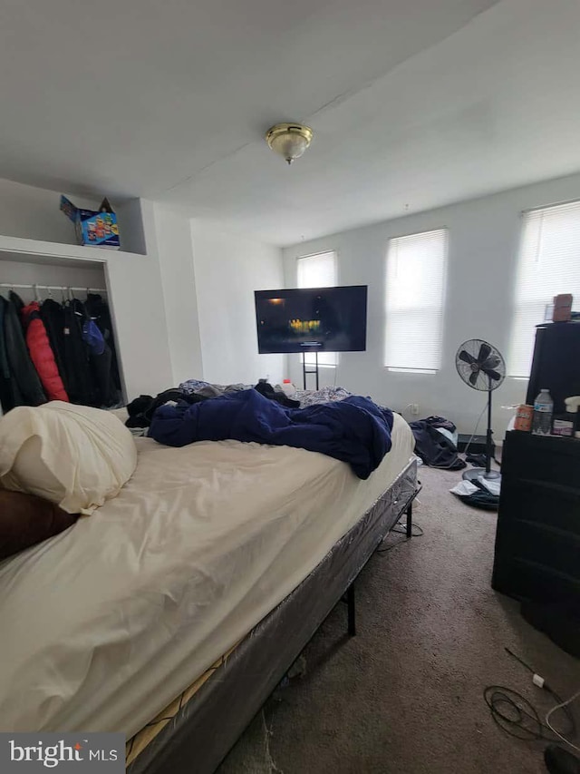 view of carpeted bedroom