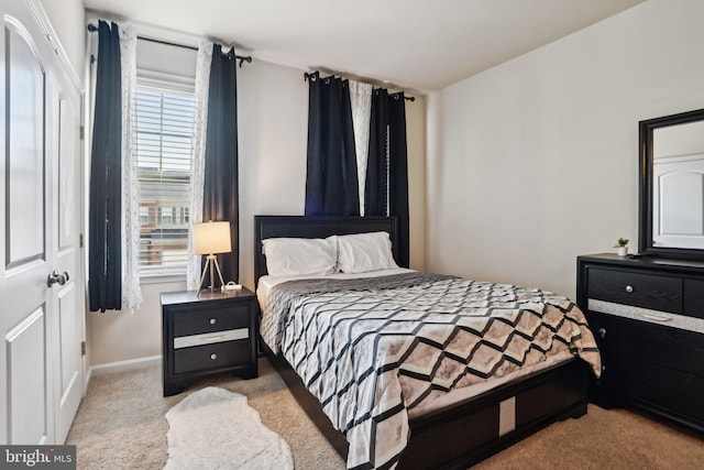 view of carpeted bedroom