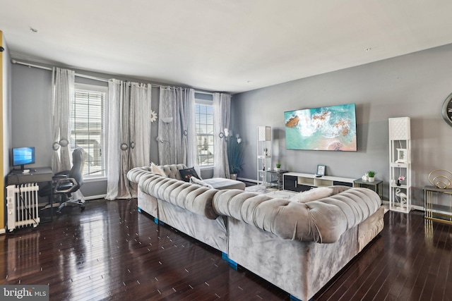 living room featuring hardwood / wood-style flooring