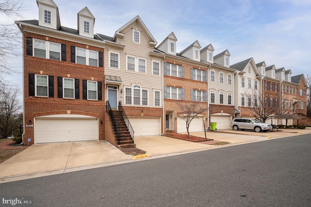 view of property with a garage