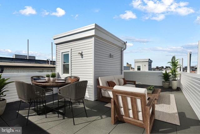 view of patio / terrace with an outdoor living space