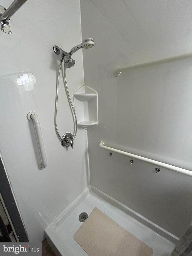 bathroom featuring walk in shower