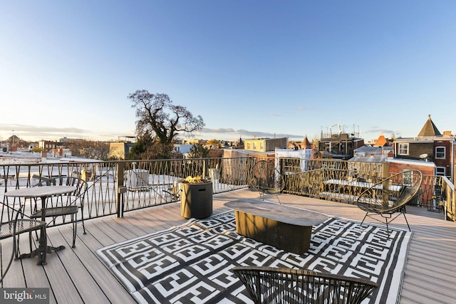 view of wooden terrace