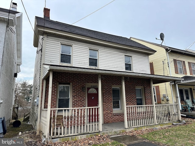 view of front of home with a porch