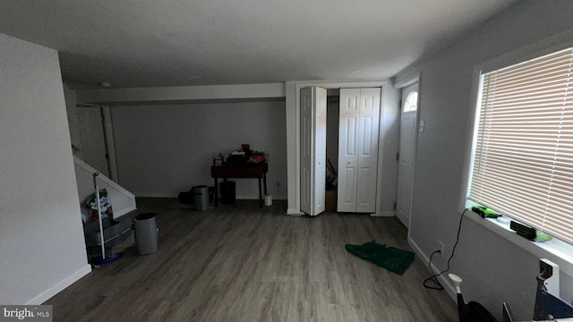 interior space featuring hardwood / wood-style floors