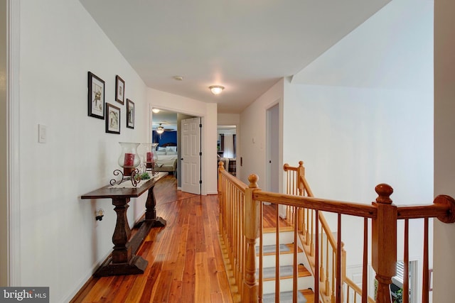 hallway featuring light hardwood / wood-style flooring