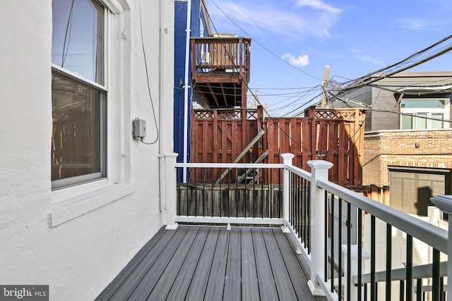 view of wooden terrace