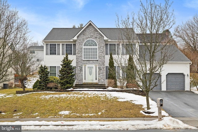 view of front of house featuring a garage