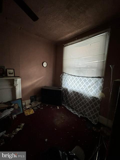 bedroom with a textured ceiling