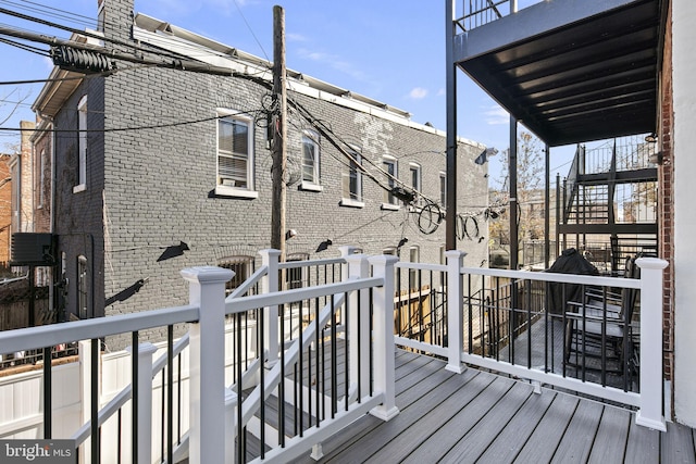 view of wooden deck