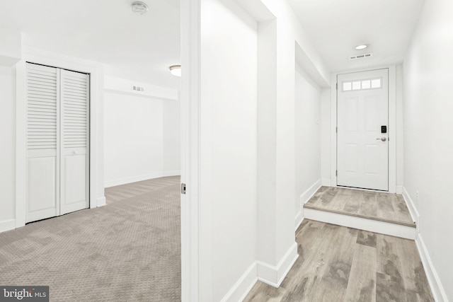 interior space featuring light hardwood / wood-style flooring