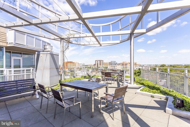 view of patio / terrace with a pergola