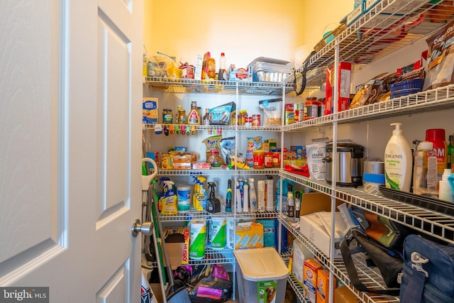 view of pantry