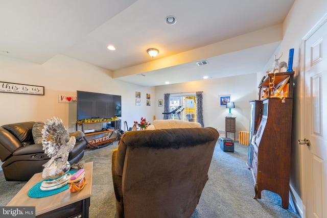 view of carpeted living room