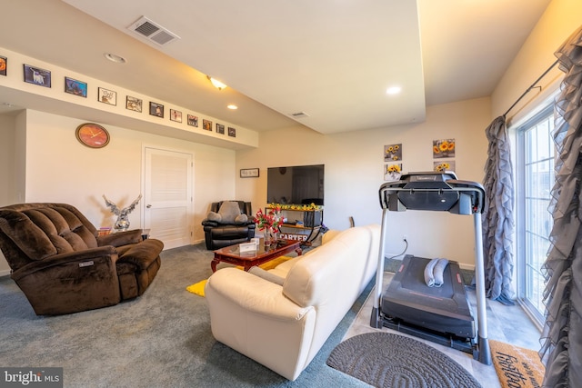 view of carpeted living room