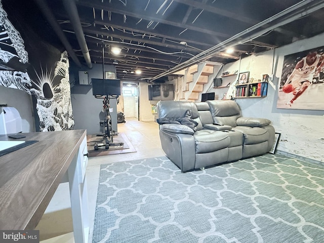 interior space with concrete flooring