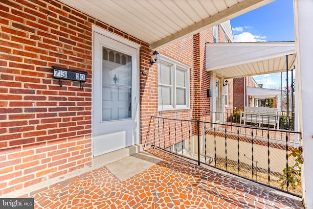 view of doorway to property