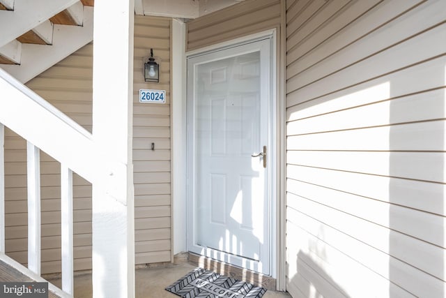 view of doorway to property