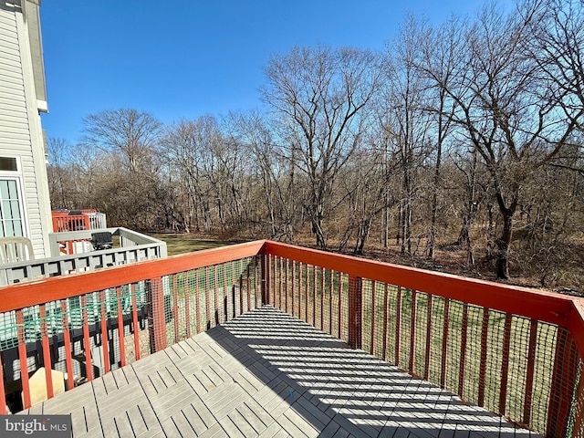 view of wooden deck