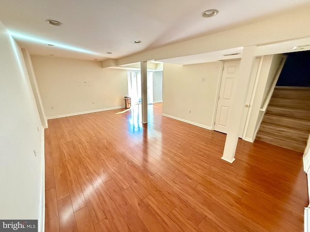 interior space featuring light hardwood / wood-style floors