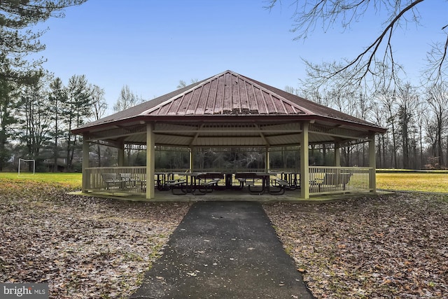 view of property's community featuring a gazebo