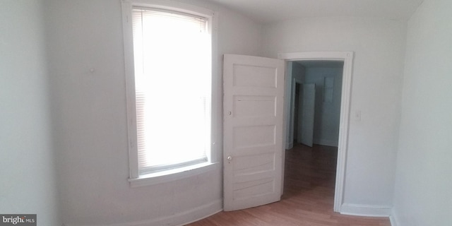 empty room featuring light hardwood / wood-style flooring