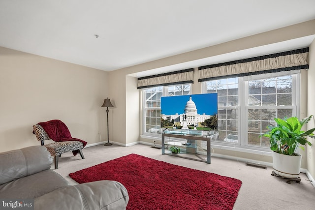 view of carpeted living room