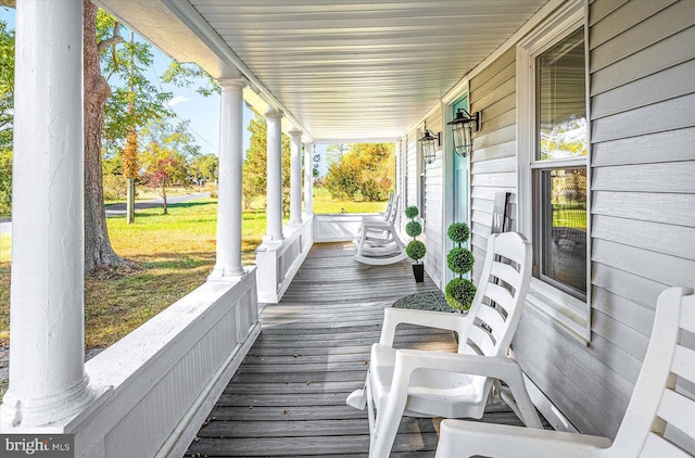 view of wooden deck