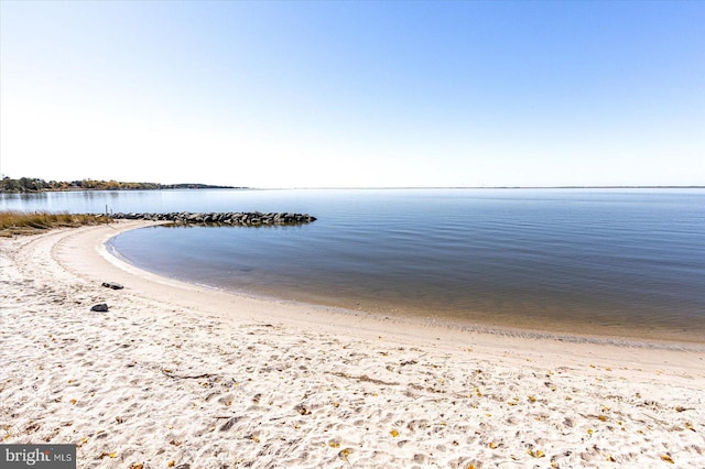 water view with a view of the beach