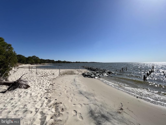 water view featuring a beach view