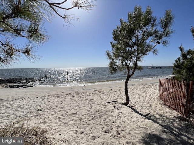 property view of water with a view of the beach