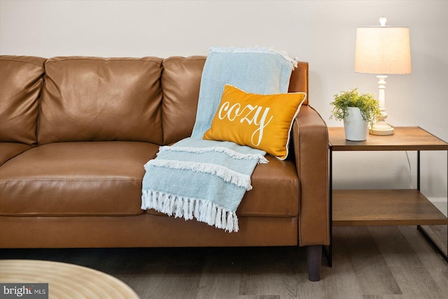 sitting room featuring hardwood / wood-style flooring