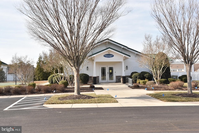 view of front of house featuring french doors