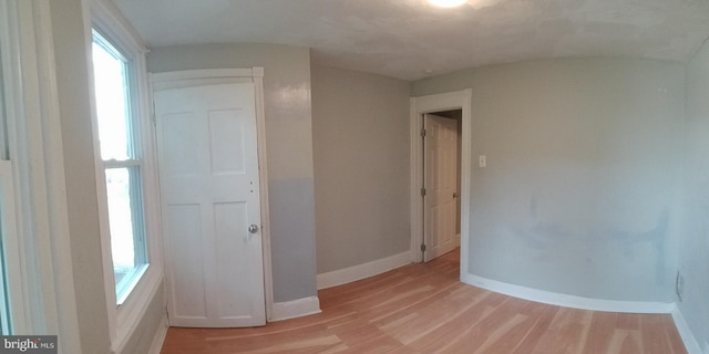 empty room featuring light hardwood / wood-style flooring