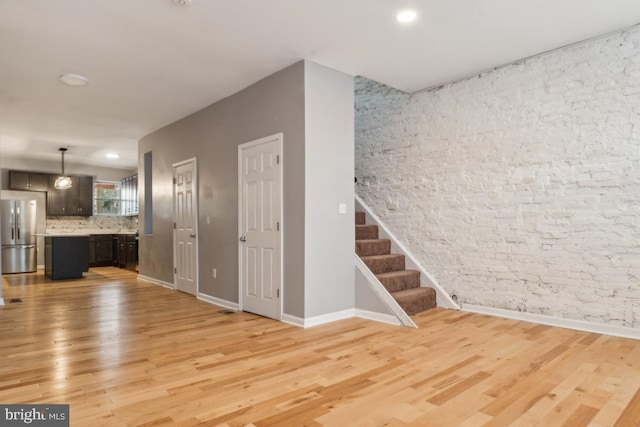 interior space featuring light wood-type flooring