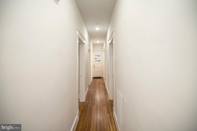 hall featuring hardwood / wood-style floors