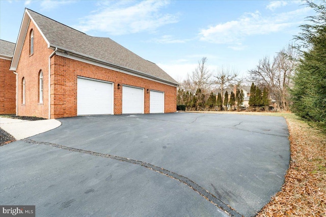 garage with driveway