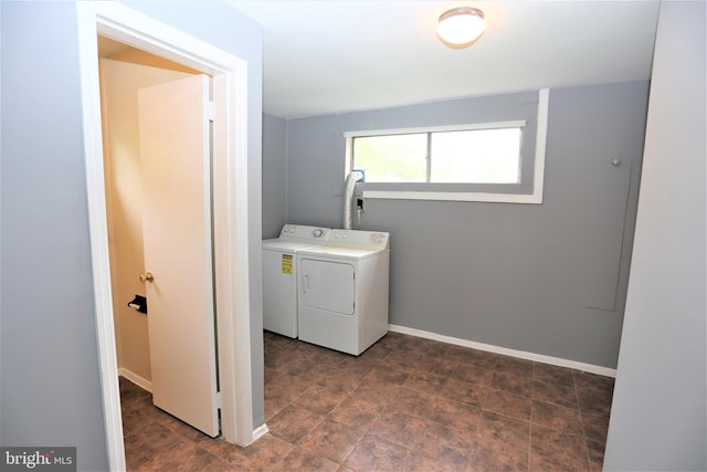 laundry area with separate washer and dryer