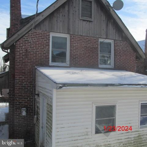 view of snowy exterior