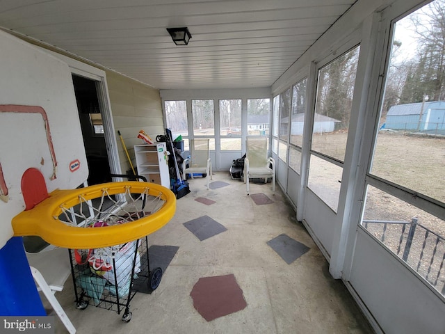 view of sunroom