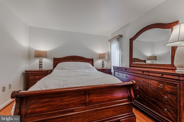 bedroom featuring light hardwood / wood-style flooring