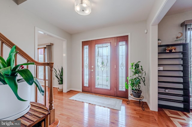 entryway featuring light wood-type flooring