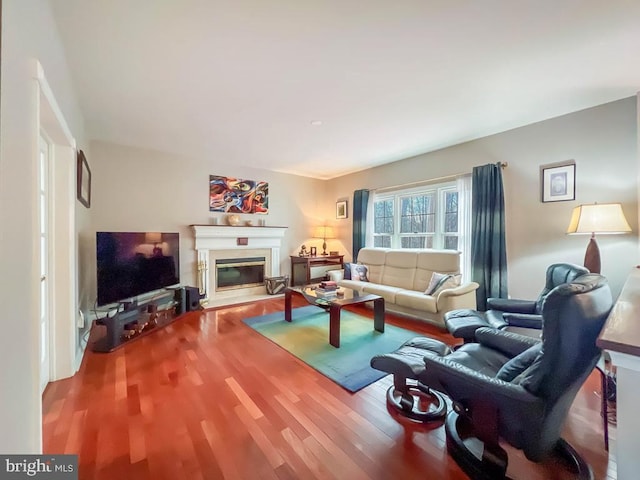 living room featuring hardwood / wood-style floors