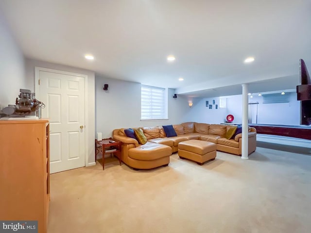 view of carpeted living room