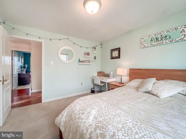 view of carpeted bedroom