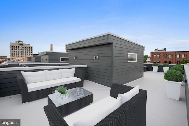 view of patio / terrace featuring an outdoor living space