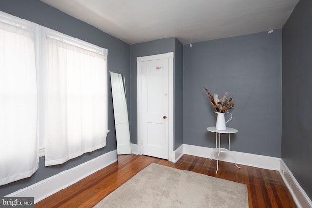 entryway featuring hardwood / wood-style flooring