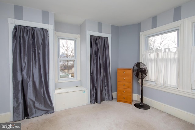 bedroom featuring carpet